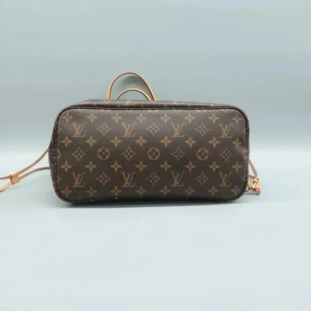 100% Authentic Louis Vuitton Neverfull Brown&Green MM W/P Monogram Shoulder Bag - Picture 7 of 12